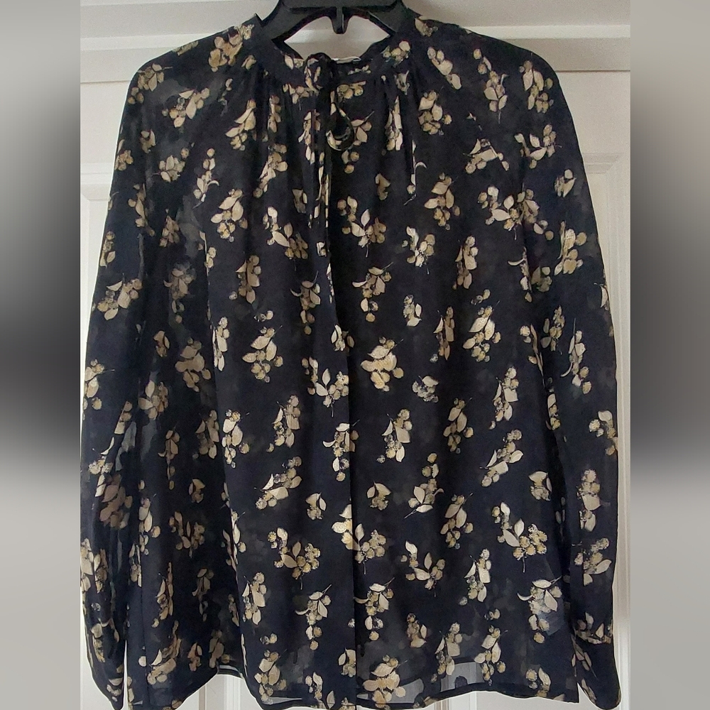 Vince Floral Blouse Size S